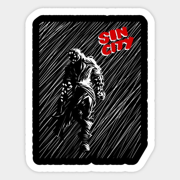 sin city marv Sticker by Kotolevskiy